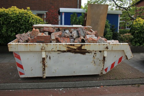 Professional home clearance team at work
