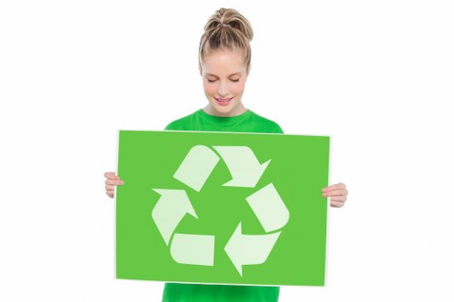 Recycling items after garage clearance