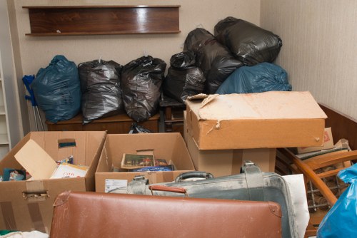 Safe and organized waste clearance at a construction site
